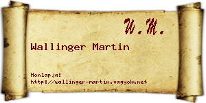 Wallinger Martin névjegykártya